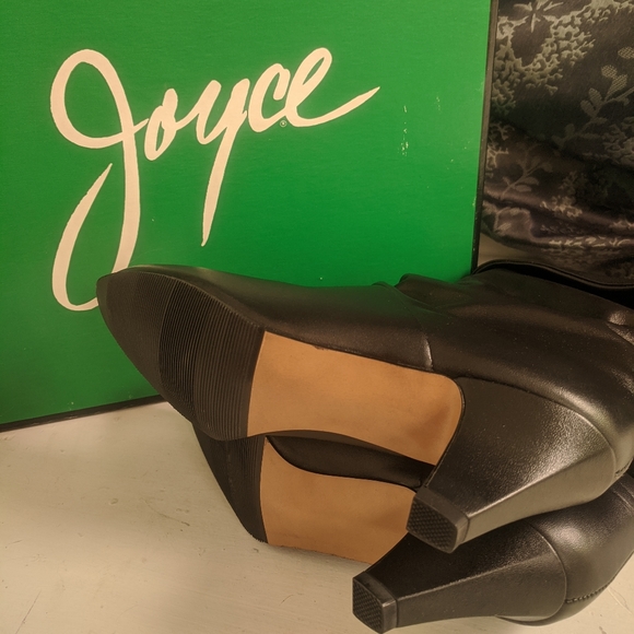 Vintage Joyce Leif Boots 6 1/2 Black Leather - Picture 3 of 7